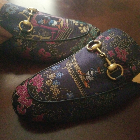 Gucci Princetown jacquard slipper with Donald Duck